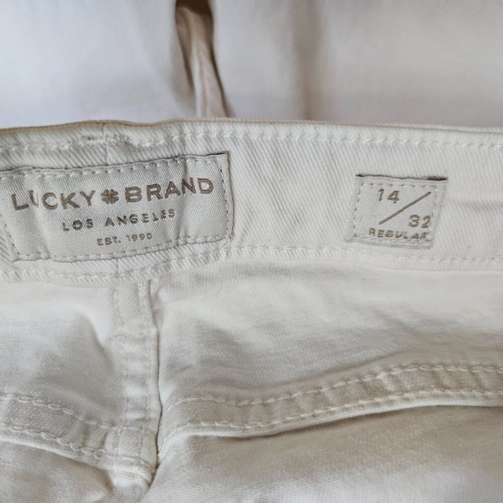 Lucky Brand Lolita Low (or Mid) Rise Boot Cut White Jeans Size 14 - NEW - Summer - Picture 2 of 10